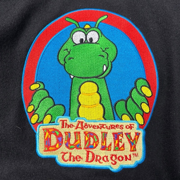 Vintage The Adventures of Dudley The Dragon Kids TV Show Leather Varsity Jacket - Picture 4 of 7